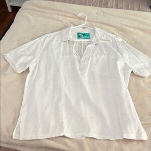 Men's White Short Sleeve Confetti Shirt